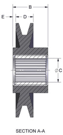 Brewer 1AU3F V-Belt Idler Pulley — view 2