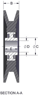 Brewer 13V4B V-Belt Idler Pulley — view 2