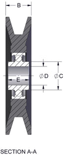 Brewer 13V3B V-Belt Idler Pulley — view 2