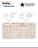 BlackStar Taper Lock Bushing Spec Sheet