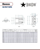 BlackStar 4B5V74 - Split Taper Sheave - BlackStar - Texas Belting and Supply
