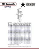 BlackStar D100B21 Sprocket Specifications