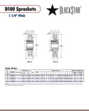 BlackStar D100J60 Sprocket Specifications