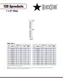 BlackStar H120A24S Sprocket Specifications