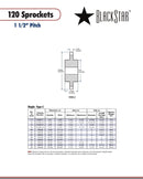 BlackStar D120C45 Sprocket Specifications