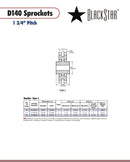 BlackStar 140C48 Sprocket Specifications