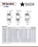 BlackStar 160BS26 3 7/16 K2S Sprocket Specifications