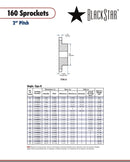 BlackStar H160B18 Sprocket Specifications