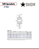 BlackStar 240C35 Sprocket Specifications