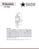 BlackStar H40C14 Sprocket Specifications
