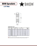 BlackStar DS40A23 1 K2S Sprocket Specifications