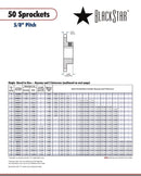 BlackStar SS50BS10 3/4 K2S Sprocket Specifications