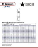 BlackStar 50BS40 1 1/2 K2S Sprocket Specifications