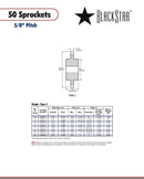 BlackStar H50C18 Sprocket Specifications