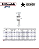 BlackStar D50SK42 Sprocket Specifications