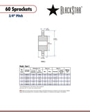 BlackStar H60C18 Sprocket Specifications