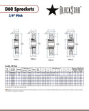 BlackStar D60SF45 Sprocket Specifications