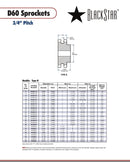BlackStar D60B35 Sprocket Specifications
