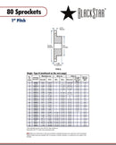 BlackStar 80B32 Sprocket Specifications