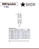BlackStar DS80A12H Sprocket Specifications