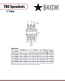 BlackStar T80C76 Sprocket Specifications