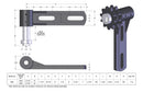 Brewer MHL Adjustable Universal Drive Tensioner — engineering drawing and spec table