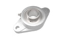 Mariner 2-Bolt Flange Block 1/2" Bore Wide Inner Ring Eccentric Collar Stainless Steel