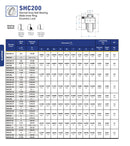 Mariner SHC Insert Bearing Specifications and Dimensions