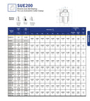 Mariner SUE Insert Bearing Specifications and Dimensions