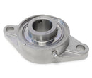 Mariner 2-Bolt Flange Block 1-1/2" Bore Set Screw Stainless Steel