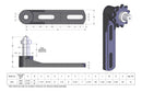 Brewer MVL Adjustable Universal Drive Tensioner — engineering drawing and spec table