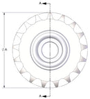 Brewer B6013H-1 Idler Sprocket — A-Style Steel Ball Bearing