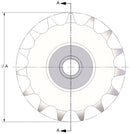 Brewer 51E15 Idler Sprocket — A-Style Steel Bronze Bushing