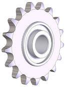 Brewer B3520H Idler Sprocket — A-Style Steel Ball Bearing — view 3