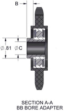 Brewer B5015N Idler Sprocket — A-Style Nylon Ball Bearing — view 4