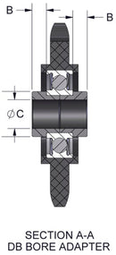 Brewer B5015N Idler Sprocket — A-Style Nylon Ball Bearing — view 5