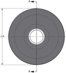 Brewer POF Flat Belt Idler Pulley — Cast Iron Needle Bearing