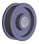 Brewer P3 Flat Belt Idler Pulley — Cast Iron Bronze Bearing — view 3