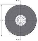 Brewer P3B Flat Belt Idler Pulley — Cast Iron Ball Bearing