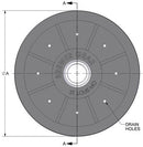 Brewer BF5501 Flat Belt Idler Pulley — Composite Nylon Ball Bearing
