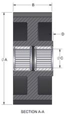 Brewer 16H1-F Timing/HTD Idler Pulley — Timing Pulley — view 2