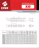 Lynx XD Extreme Duty Chain specifications