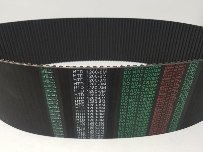 1280-8M-20 Timing Belt 8mm Pitch, 20mm Wide, 1280mm Pitch Length, 160 Teeth