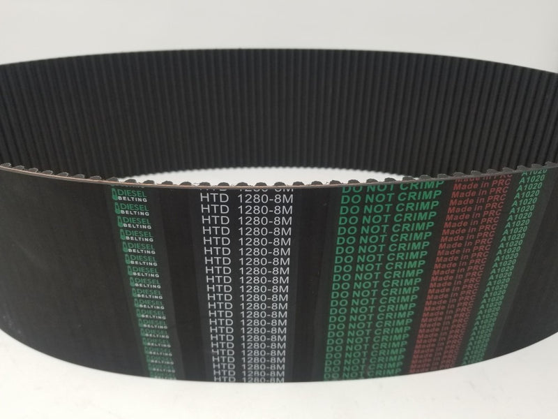 1280-8M-12 Timing Belt 8mm Pitch, 12mm Wide, 1280mm Pitch Length, 160 Teeth