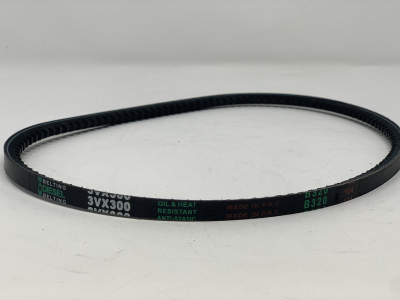 3VX300 V-Belt 3/8" x 30" Outside Circumference Cogged Narrow Wedge Diesel Belting