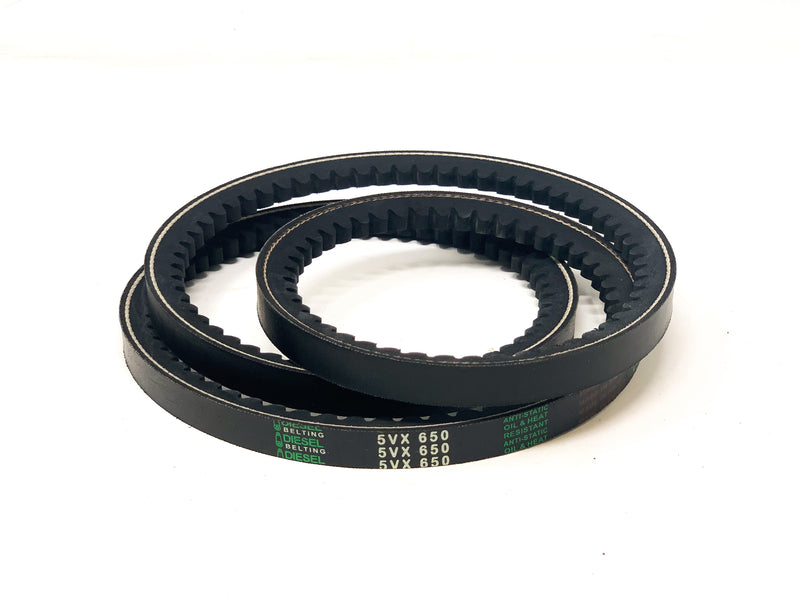 5VX650 Cogged Narrow Wedge V-Belt 5/8in x 65in Outside Circumference