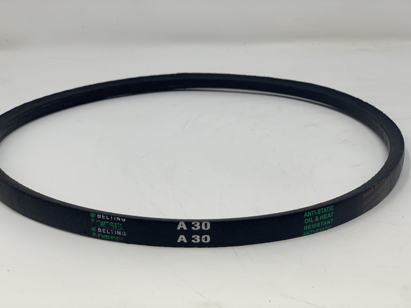 A30 V-Belt 1/2" x 32" Outside Circumference Classic Wrapped Diesel Belting