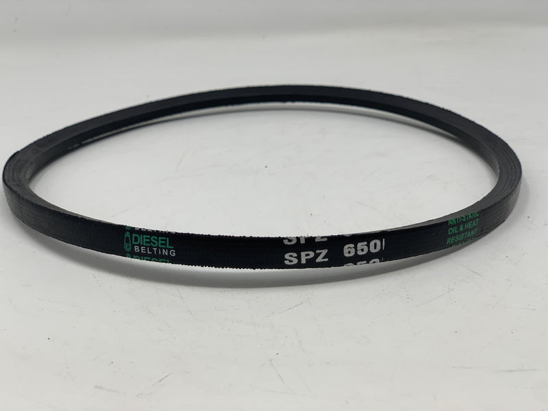 SPZ650 V-Belt 10mm x 650mm Outside Circumference Metric Narrow Wedge Diesel Belting