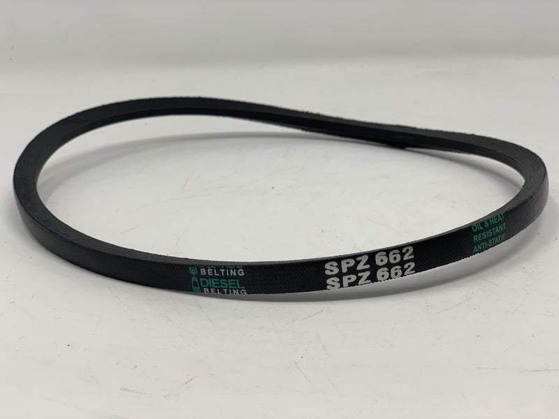 SPZ662 V-Belt 10mm x 662mm Outside Circumference Metric Narrow Wedge Diesel Belting